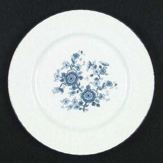 Wedgwood Royal Blue Dinner Plate, Fine China Dinnerware   Blue Floral Center, Sw