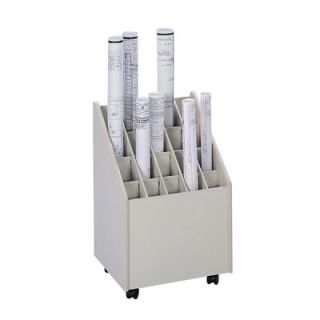 Safco Products Laminate Mobile 20 Compartments Roll Files 3082