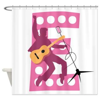  Elvis Silhouette Pink E Shower Curtain  Use code FREECART at Checkout