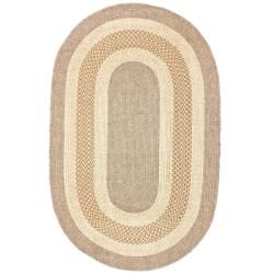 Nuloom Handmade Reversible Braided Gold Chalet Rug (5 X 8 Oval)