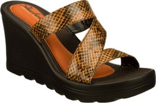 Womens Skechers Playground Tic Tack Toe   Brown Sandals