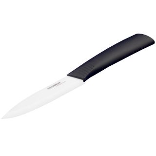 Toponeware Ceramic 4 Utility Knife  Black Handle White Blade, Ckbkw4 (ABS PlasticBlade Dimension 3 inches4 inch ceramic utility knife; black handle and white bladeStay sharper longer Hander and shaper than steel; material is the second hardest material