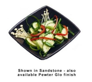 Bon Chef 12 oz Square Salad Bowl, Aluminum/Pewter Glo