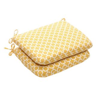 Pillow Perfect 18.5 x 15.5 Outdoor Geometric Seat Cushion   Set of 2