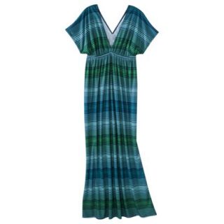 Merona Womens Knit Kimono Maxi Dress   Blue/Green   M