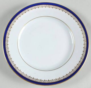 Towle Richelieu Salad Plate, Fine China Dinnerware   Royal Blue With Gold Fleur