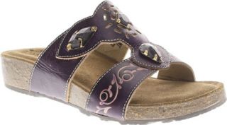 Womens Spring Step Inviting   Purple Leather Casual Shoes