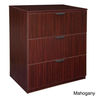 Stand Up Lateral File (Cherry and Mahogany/liMaterialsLaminate Finish Cherry,Mahogany,Laminate Dimensions 36 inches wide x23 inches deep x42 inches highNumber of shelves 0Number of drawers/compartments 3 Model LSLF4136Assembly required. )