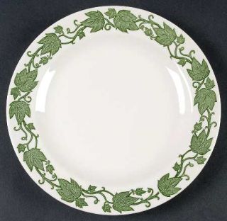 Royal (USA) English Ivy (Rim) Salad Plate, Fine China Dinnerware   Green Ivy On