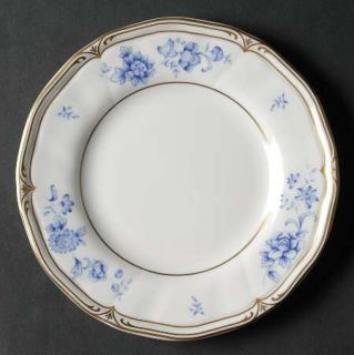 Wedgwood Ashbury Bread & Butter Plate, Fine China Dinnerware   All Over Blue Flo