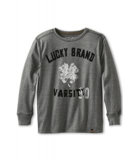 Lucky Brand Kids Boys Varsity L/S Tee Boys T Shirt (Gray)
