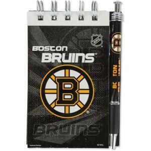 Boston Bruins 3x5 Flip Spiral Notebook Pen Set
