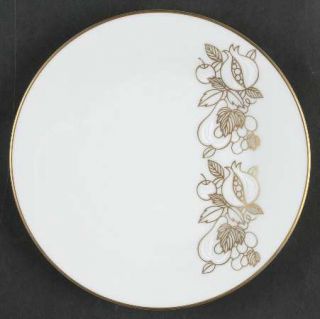 Noritake Della Robbia Bread & Butter Plate, Fine China Dinnerware   White, Gold