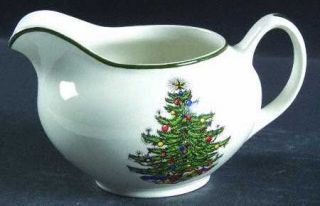 Cuthbertson Christmas Tree (Narrow Green Band,White) Creamer, Fine China Dinnerw
