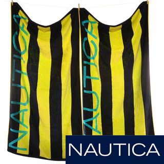 Nautica Bold Stripe Navy Beach Towel (set Of 2)