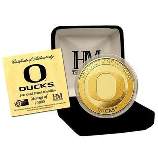 University Of Oregon 24 karat Gold Coin (MultiDimensions 8 inches high x 4 inches wide x 1 inch deepWeight 1 pound )