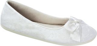 Womens Touch Ups Sheila   White Lace Ballet Flats