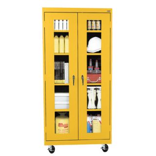 Sandusky Transport 36 Mobile Clear View Cabinet TA4V362472 Finish Yellow