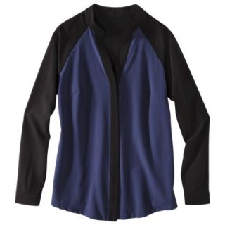 Liz Lange for Target Maternity Long Sleeve Shirt  Blue/Black S