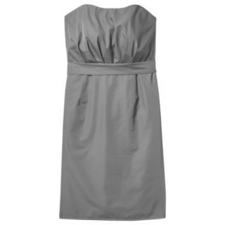 TEVOLIO Womens Taffeta Strapless Dress   Cement   10