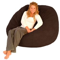 Fufsack Chocolate Brown Polyester Microfiber Bean Bag Chair (Chocolate brownMaterials Polyester microsuede, foamWeight 40 poundsDiameter 48 inchesFill Durable foamClosure Double YKK zipper is added for durability and then sealed shut for safetyCover