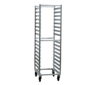 New Age Mobile Full Height Box Rack w/ Open Sides & (16)18x26 in Pan Capacity, Aluminum