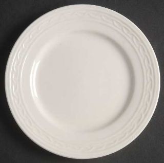 Block China Gala Bread & Butter Plate, Fine China Dinnerware   All White,Raised