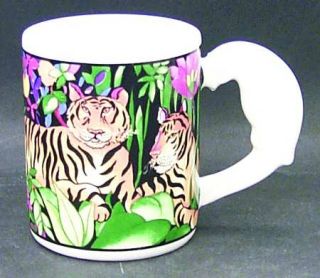 Vitromaster Rain Forest Mug, Fine China Dinnerware   Animals & Floral Border