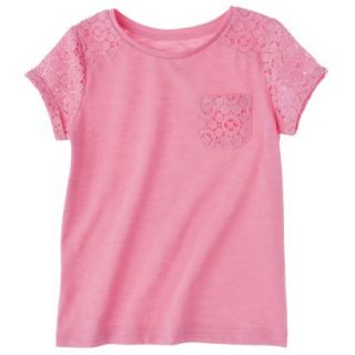 Cherokee Infant Toddler Girls Short Sleeve Tee   Pink 4T
