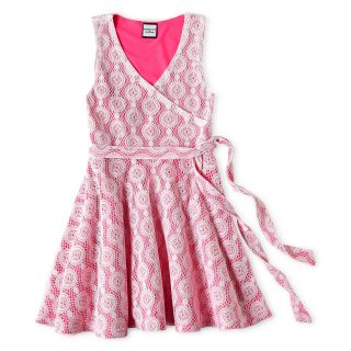 FLOWERS BY ZOE by Kourageous Kids Wrap Dress   Girls 6 16, Pink, Girls