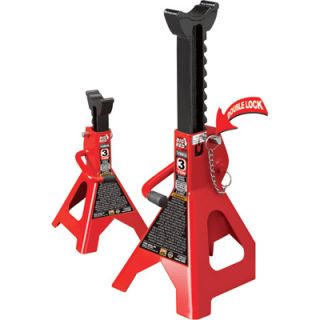 Torin Double Locking Ratchet Action Jack Stands   3 Ton Capacity, Model# T43002A