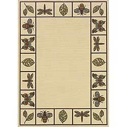 Ivory/ Brown Outdoor Area Rug (86 X 13)