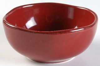 Pier 1 Elemental Red Soup/Cereal Bowl, Fine China Dinnerware   Red,Handpainted,U