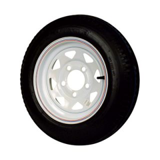 Martin Wheel High Speed 8 Ply Bias Trailer Tire & Assembly   ST175/80D13, White