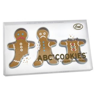 Fred 3 Piece ABC Gingerbread Cookie Cutters   Silver