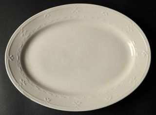 Kennex Group (China) Firenza Ivory 14 Oval Serving Platter, Fine China Dinnerwa