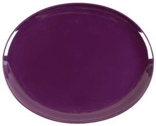 Nancy Calhoun Solid Color Plum 14 Oval Serving Platter, Fine China Dinnerware  