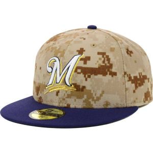 Milwaukee Brewers New Era MLB Authentic Collection Stars and Stripes 59FIFTY Cap