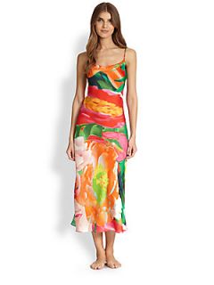 Natori Garbo Floral Print Gown   Color