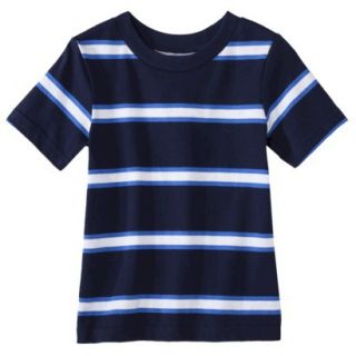 Circo Infant Toddler Boys Short Sleeve Stripe Tee   Navy 12 M