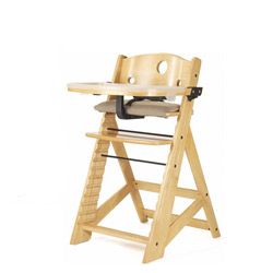 Height Right Natural High Chair With Tray
