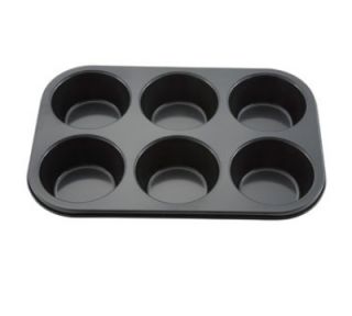 Winco 6 Compartment Muffin Pan w/ Non Stick Coating, Aluminum