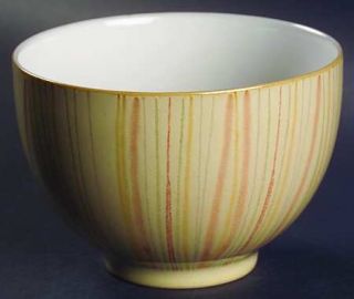 Denby Langley Caramel Stripes Noodle Bowl, Fine China Dinnerware   Caramel Color