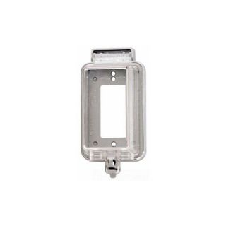 Leviton 5977CL Electrical Box, Decora Rain Tight WhileinUse Weather Resistant GFCI Cover Vertical Mount