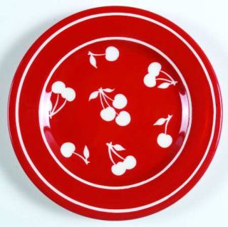 Sonoma Home Cherries Jubilee Salad Plate, Fine China Dinnerware   Red & White Fr