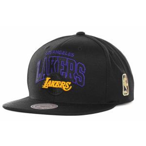 Los Angeles Lakers Mitchell and Ness NBA Black Out Snapback Cap