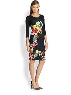 Erdem Allegra Floral Dress   Navy