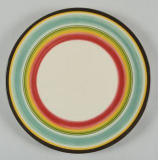 Bobby Flay China Santa Fe Dinner Plate, Fine China Dinnerware   Multicolor Bands
