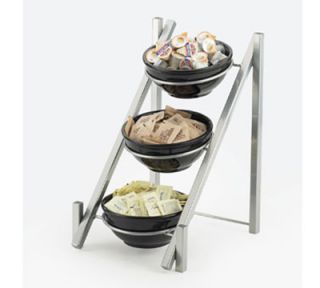 Cal Mil 3 Tier Bowl Stand   8, Silver