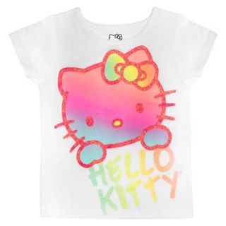 Hello Kitty Infant Toddler Girls Short Sleeve Tee   White 2T